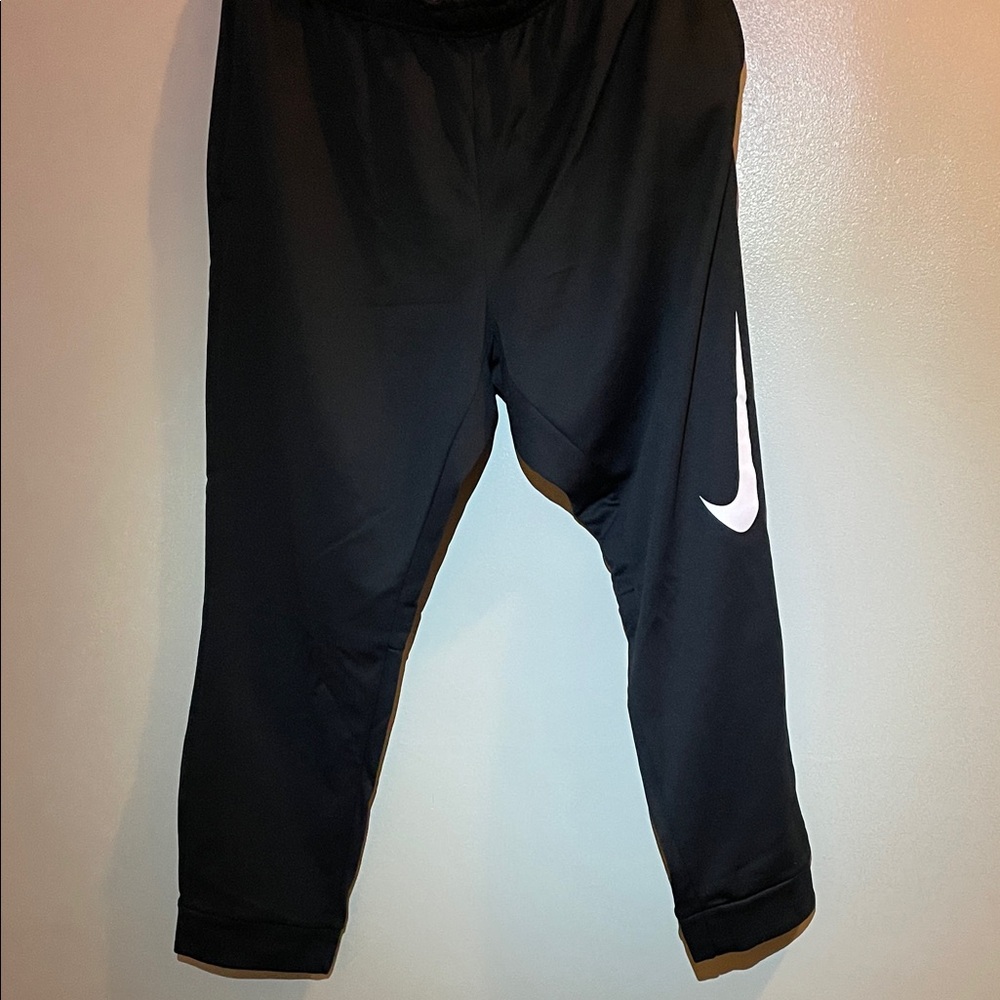 Nike Black Sweats with White Swoosh